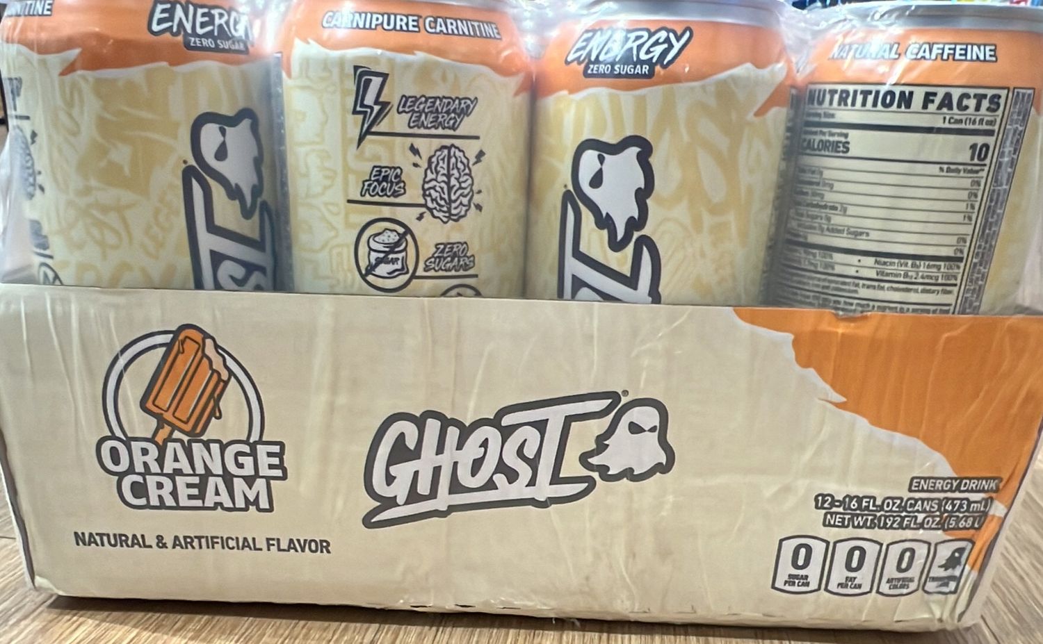 Ghost Energy Orange Cream case