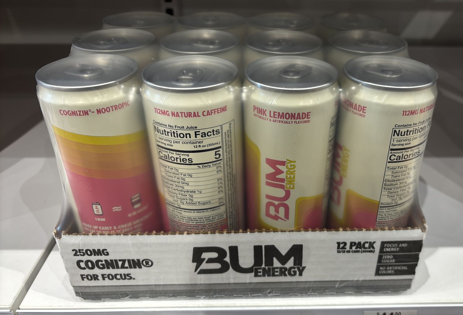 Bum energy Pink lemonade case