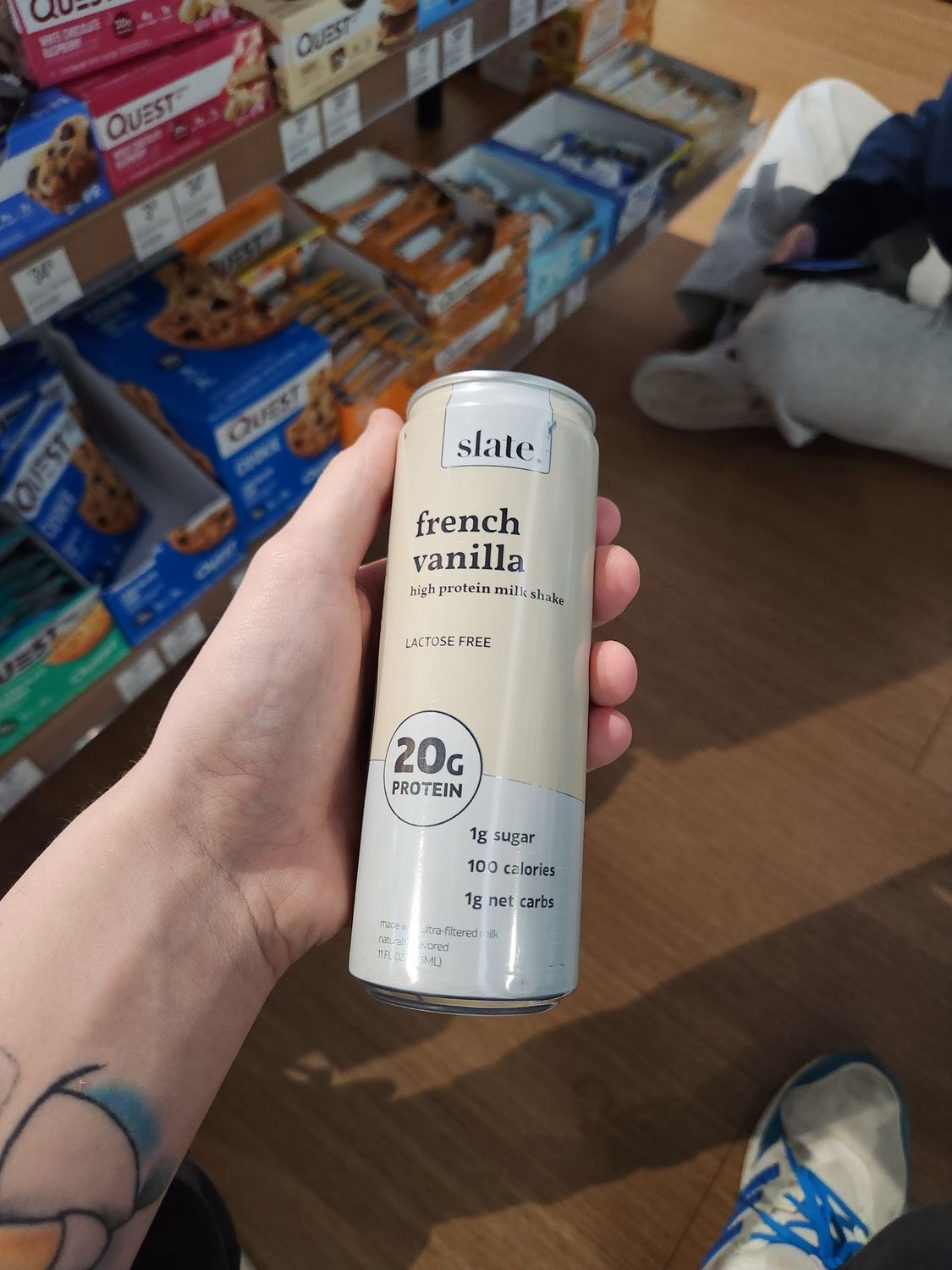 Slate French vanilla protein shake