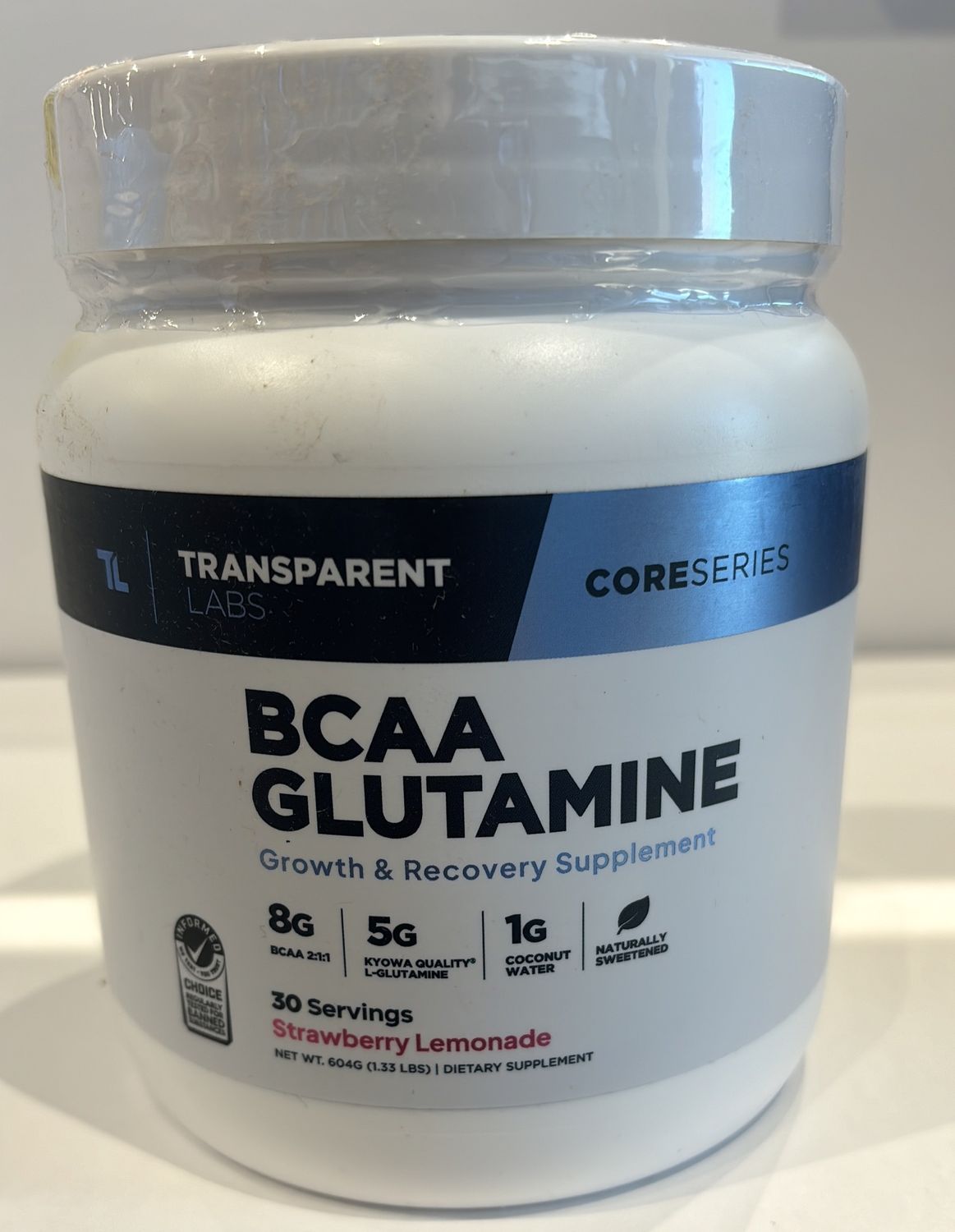 Transparent Labs BCAA Glutamine strawberry lemonade