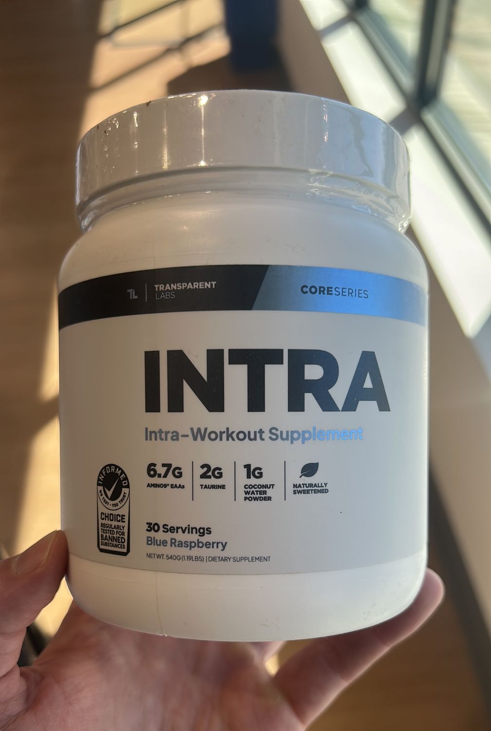 Transparent Labs Intra blue raz
