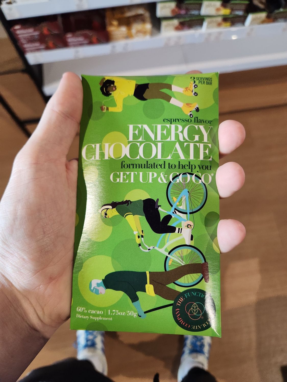 Functional chocolate energy chocolate 