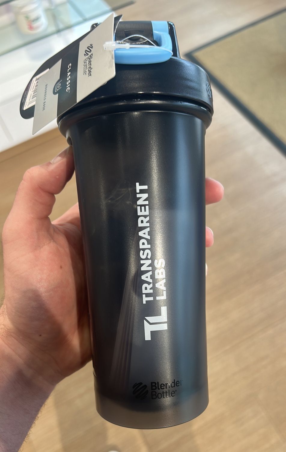 transparent labs shaker bottle