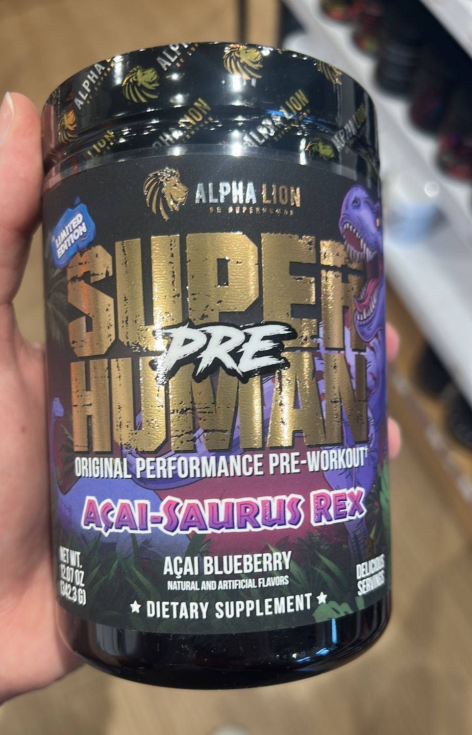 alpha lion pre workout (acai-saurus rex)