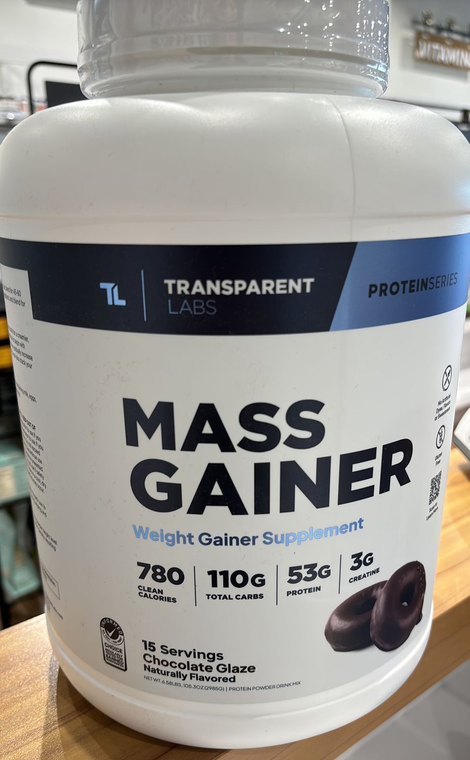 transparent labs mass gainer choc glaze