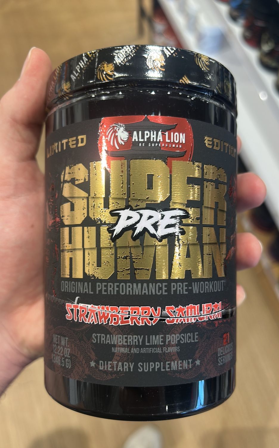 alpha lion pre-workout (strawberry samurai)