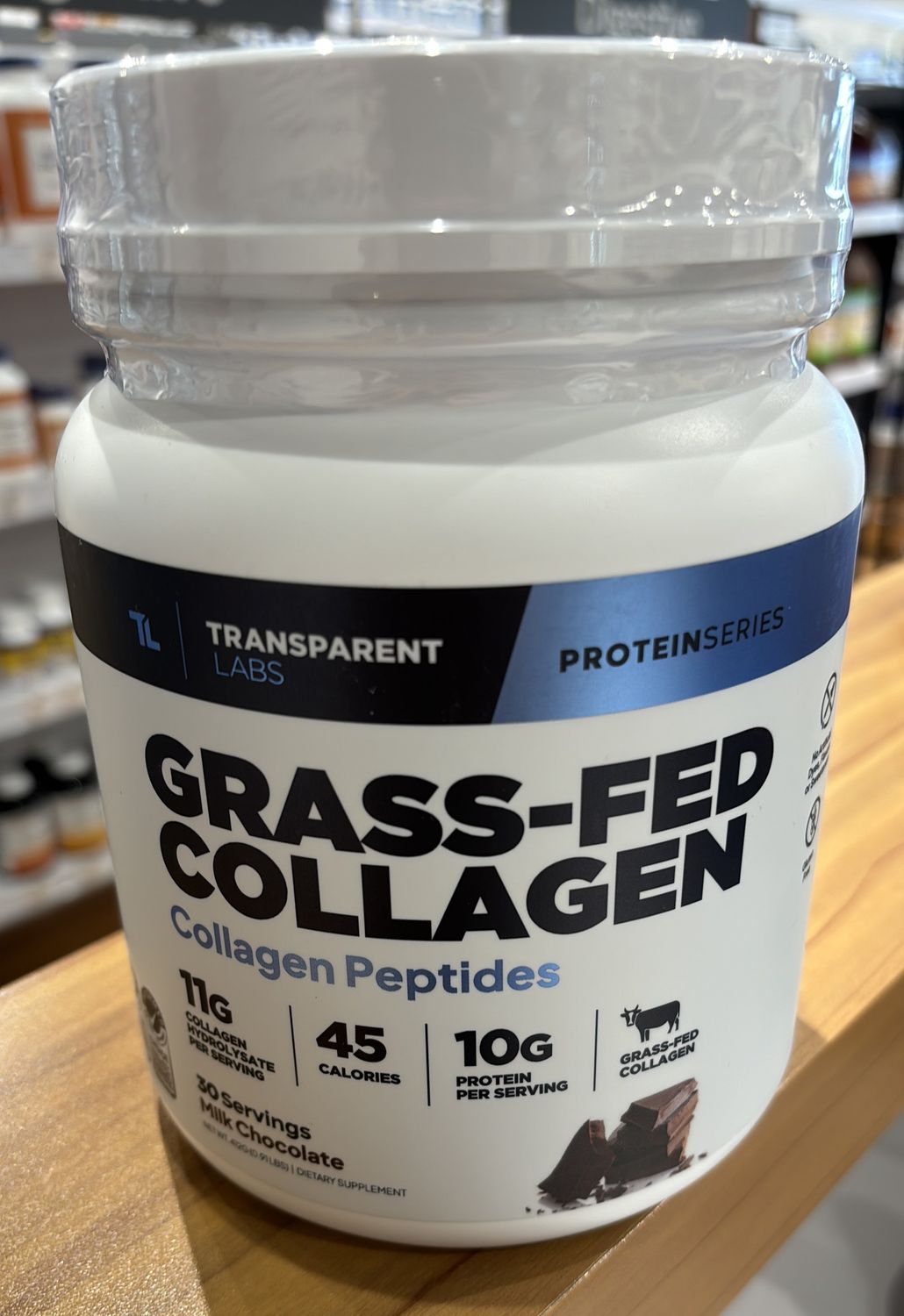 transparent labs Grass Fed Collagen  Milk Chocolate