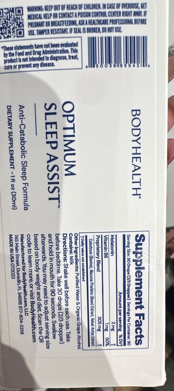 body health optimum sleep assist