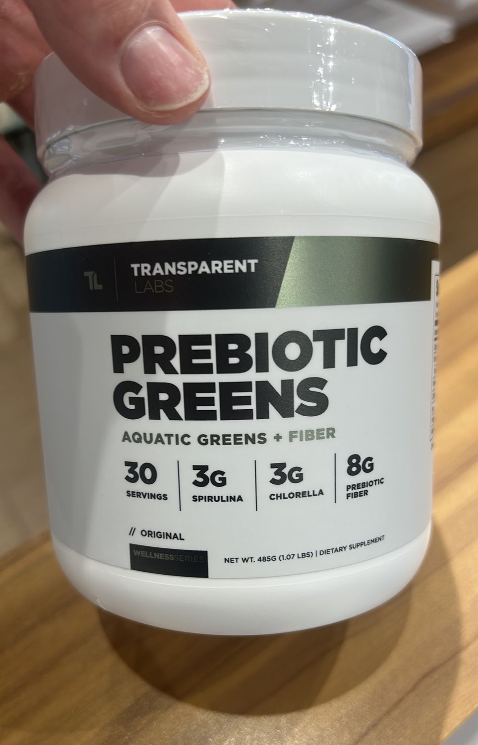 transparent labs prebiotic greens original