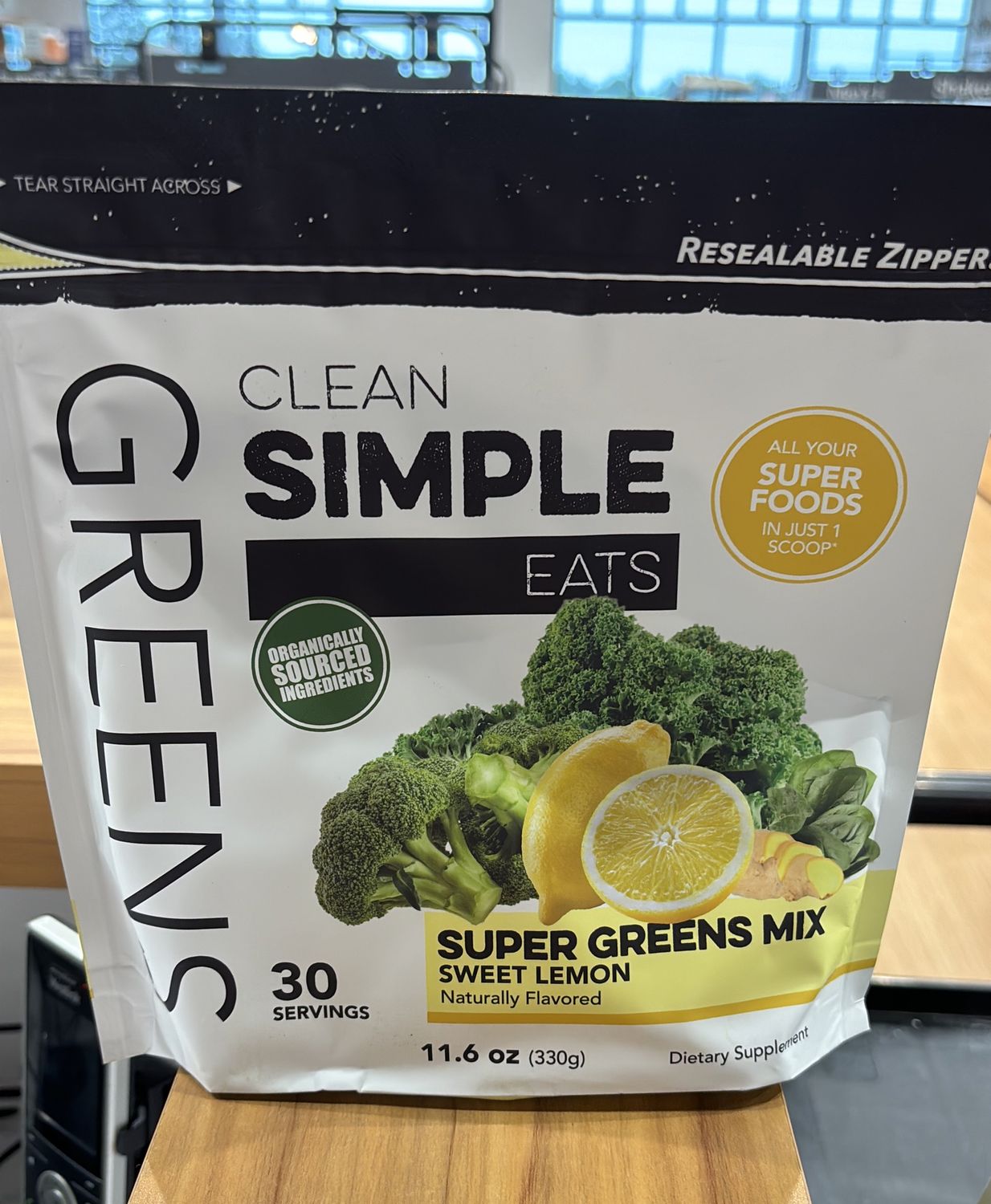 Clean Simple Eats Super Greens Mix Sweet Lemon