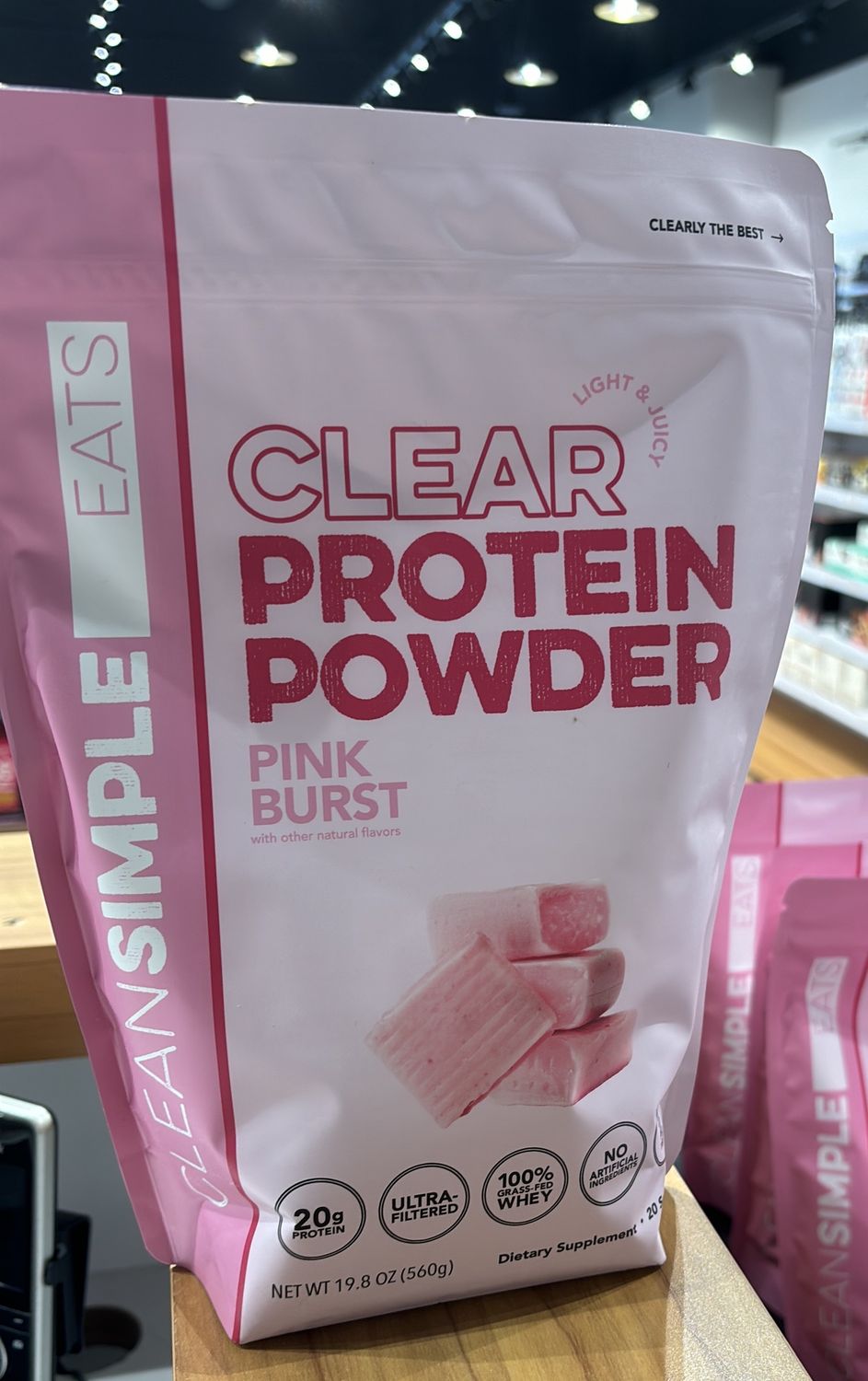 Clean Simple Eats Clear Protein Pink Burst