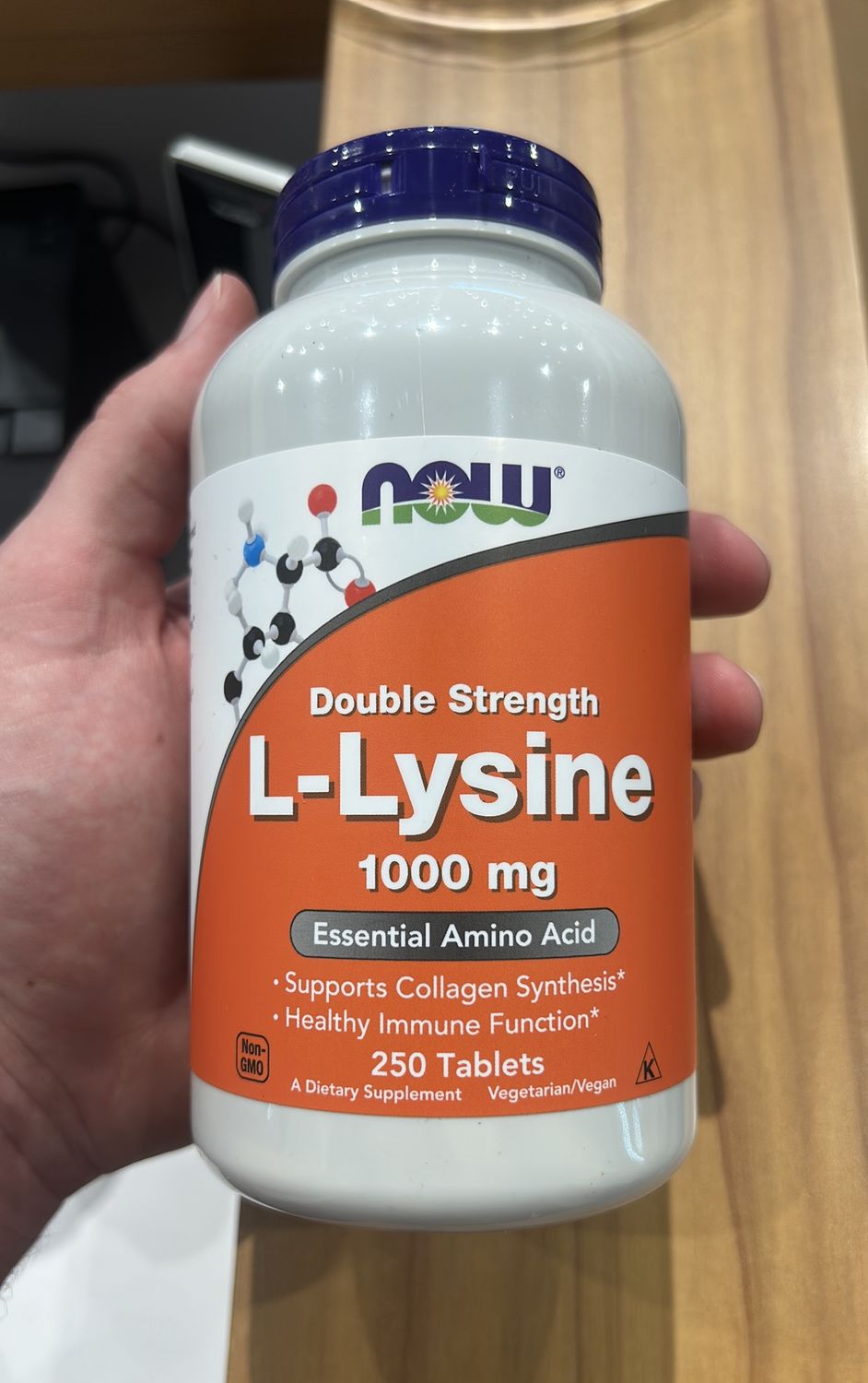 NOW L-lysine 1000mg 250tabs