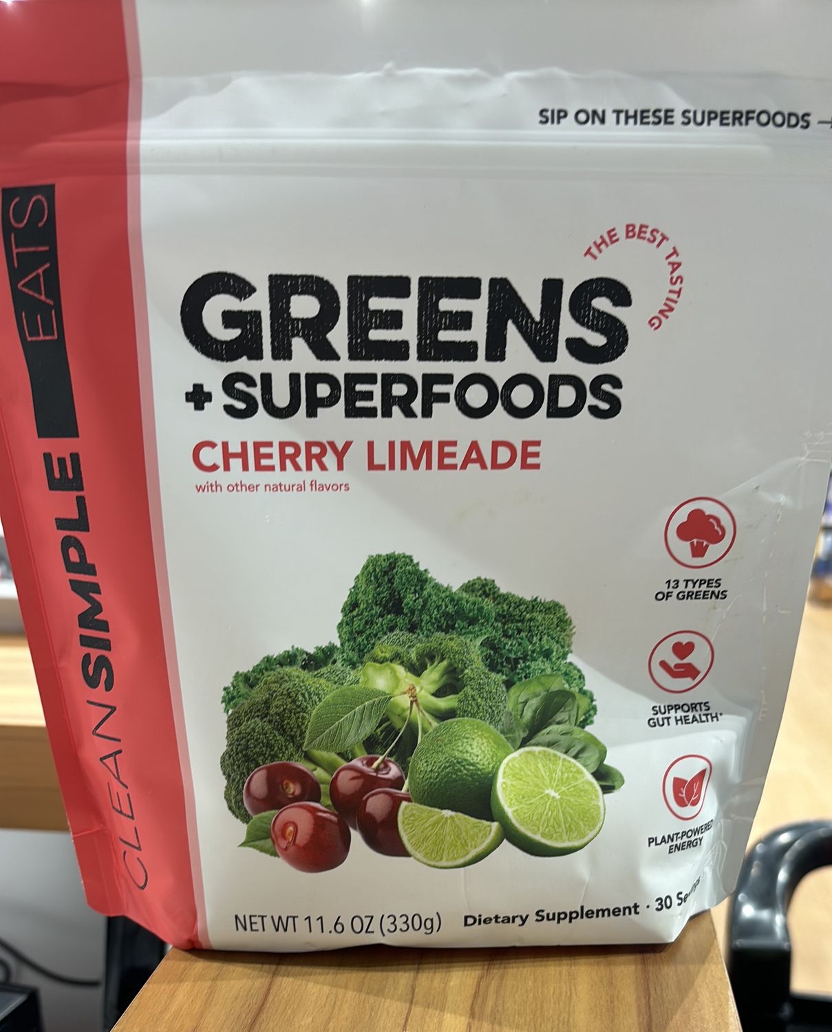 Clean Simple Eats Greens+Superfoods Cherry Limeade
