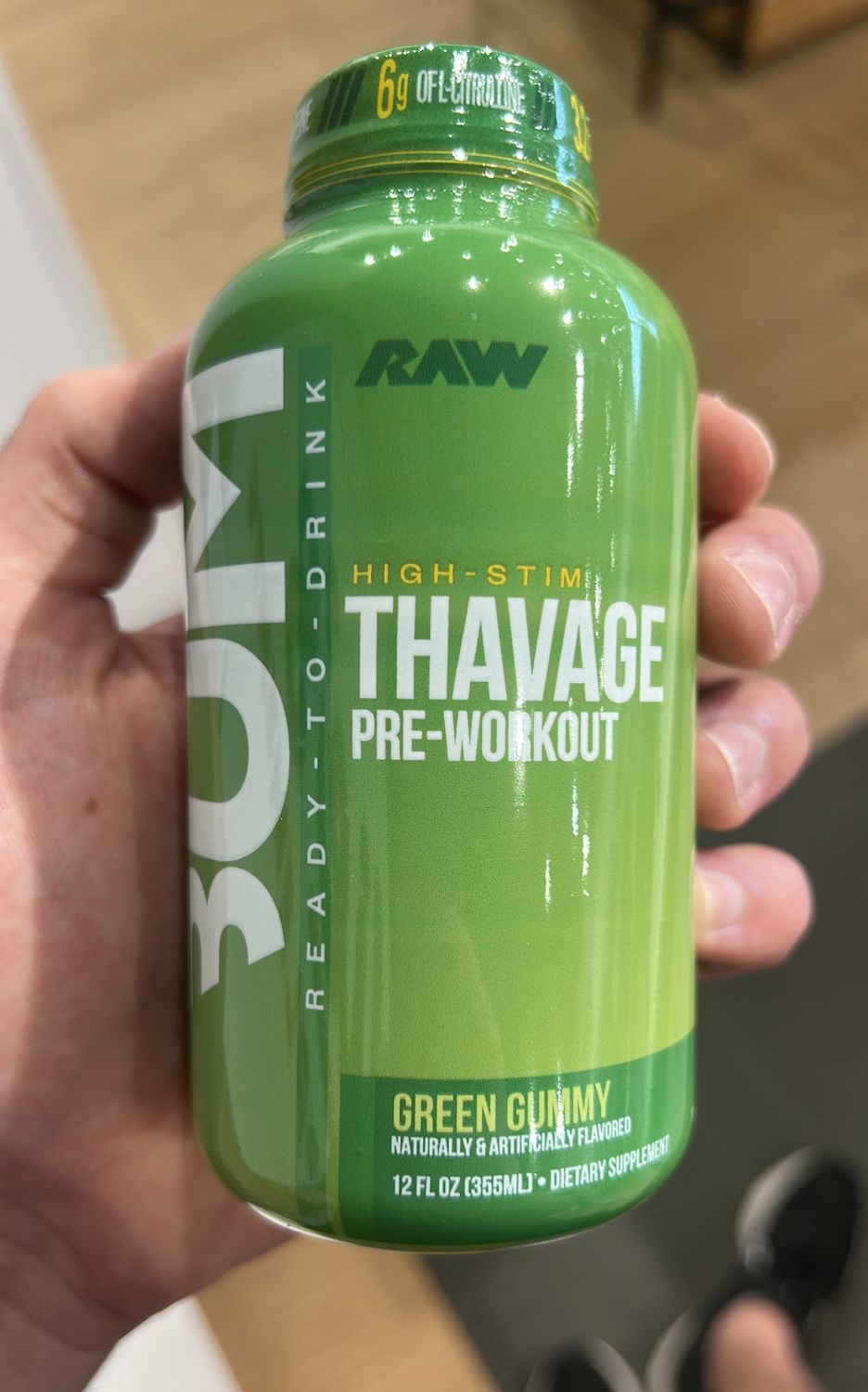 BUM thavage pre workout RTD Green Gummy