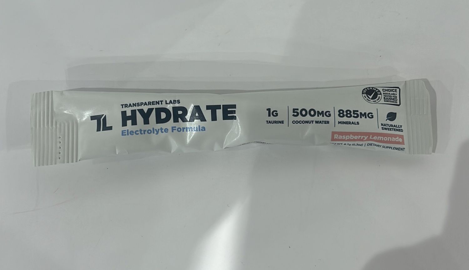 transparent labs electolyte single serving stick