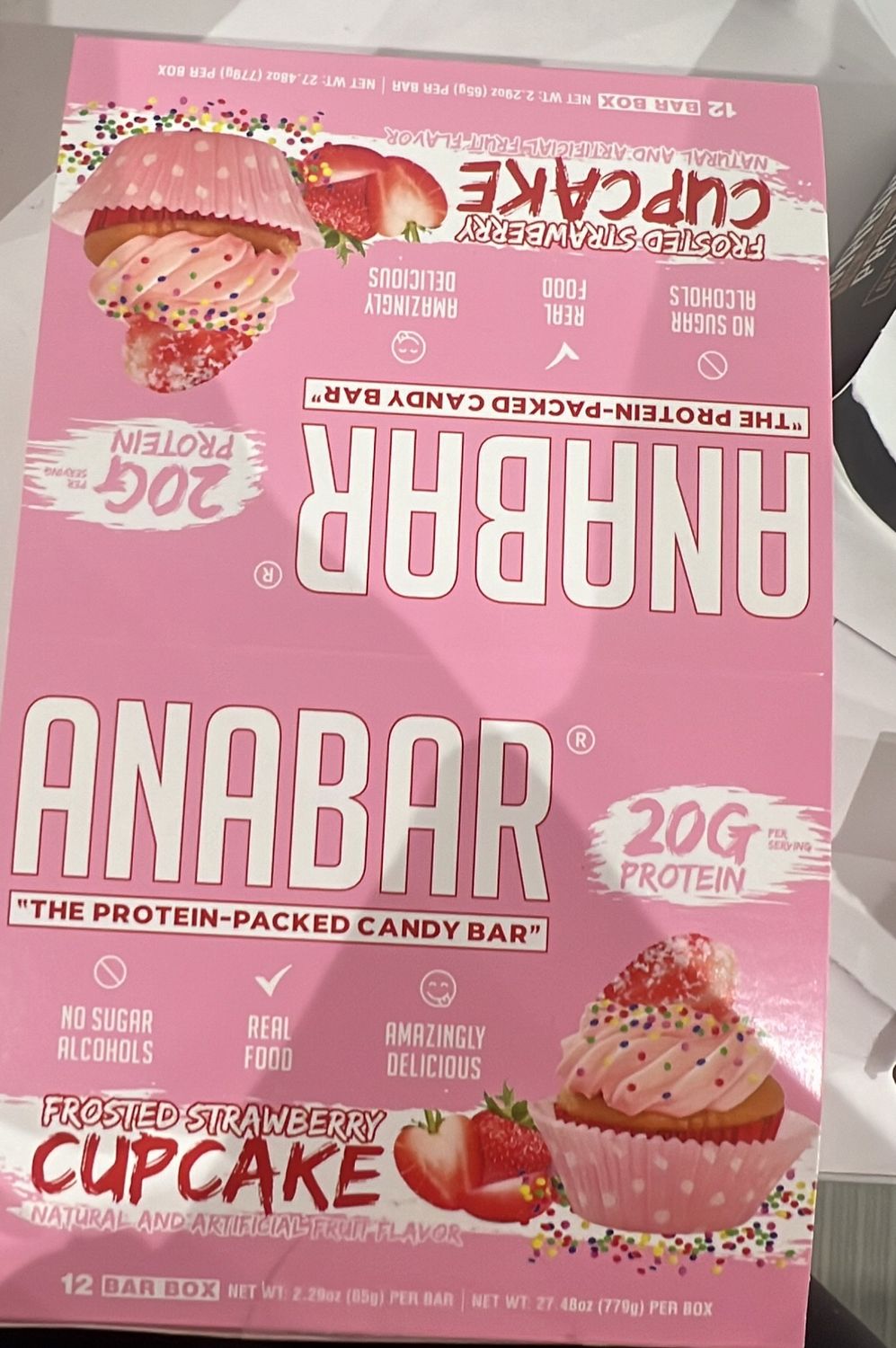 anabar frosted strawberry cupcake case