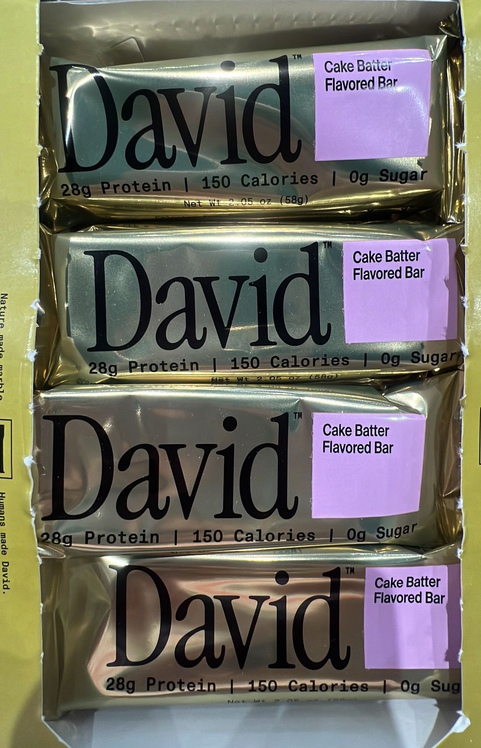 david cake batter protein bar single