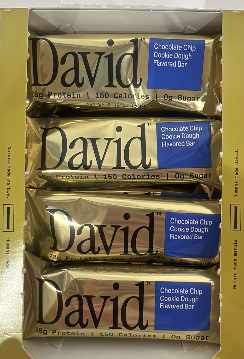 david protein chocolate chip cookie dough single
