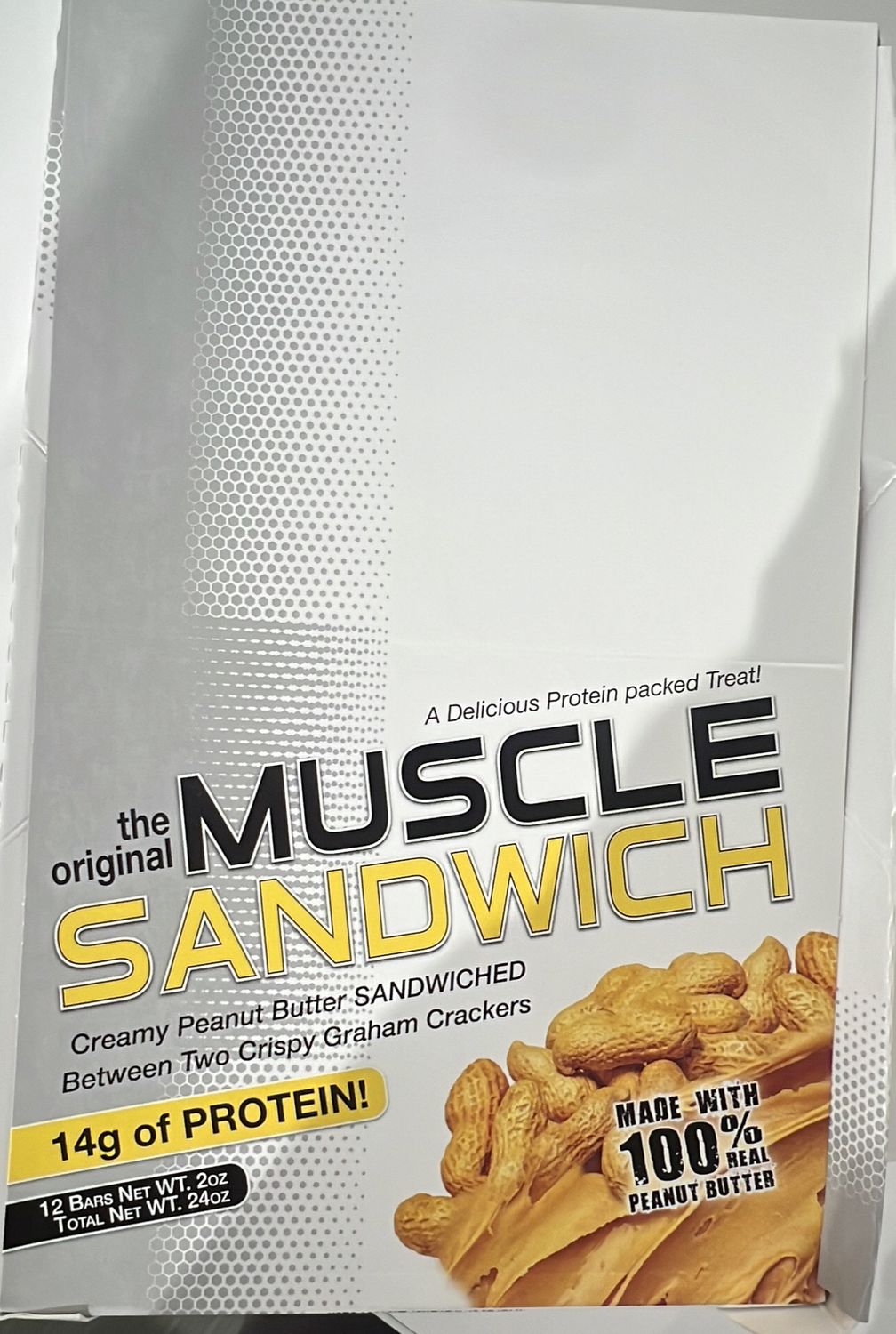 Muscle sandwich peanut butter case
