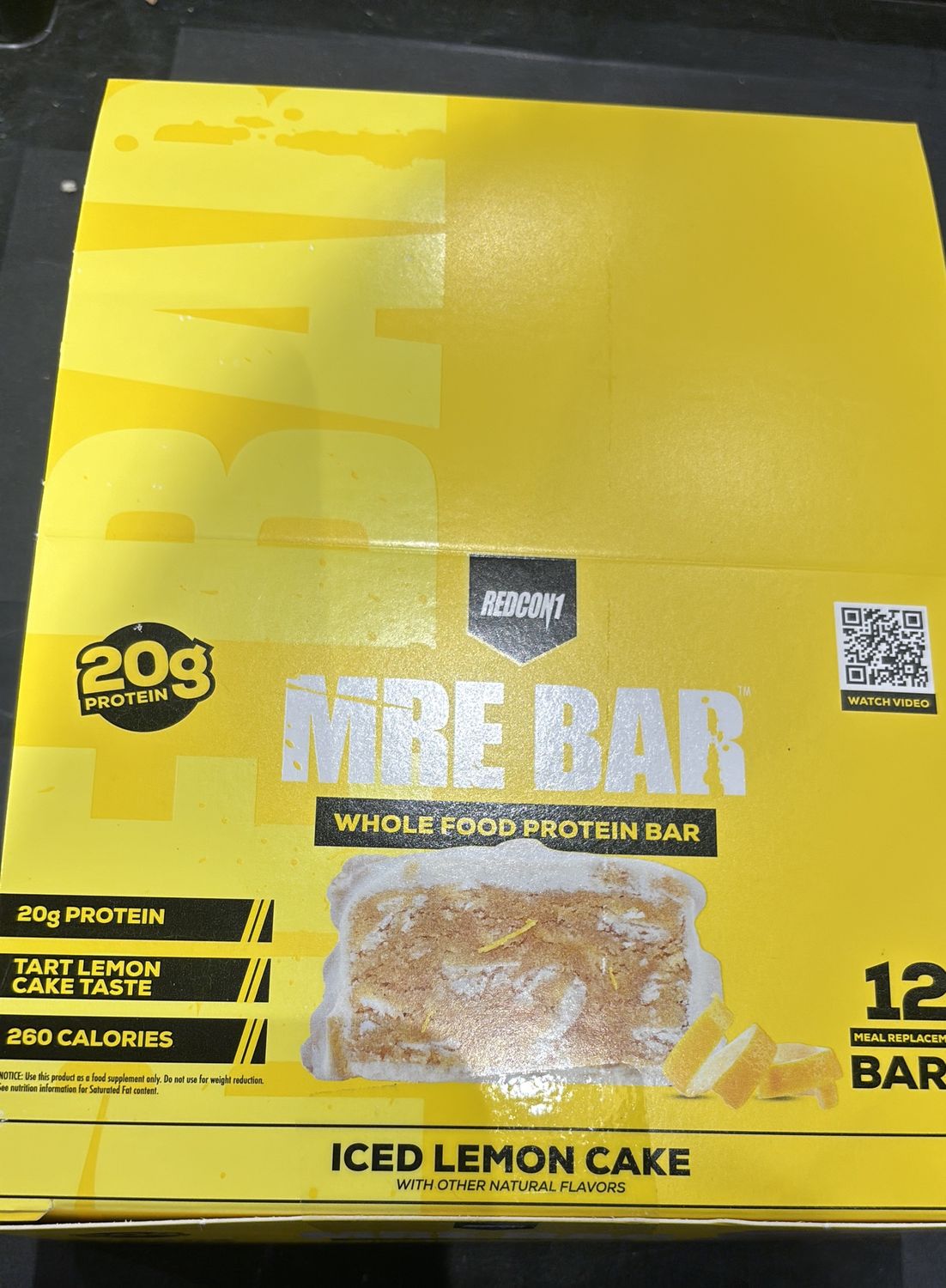 MRE Bar Case Iced Lemon cake