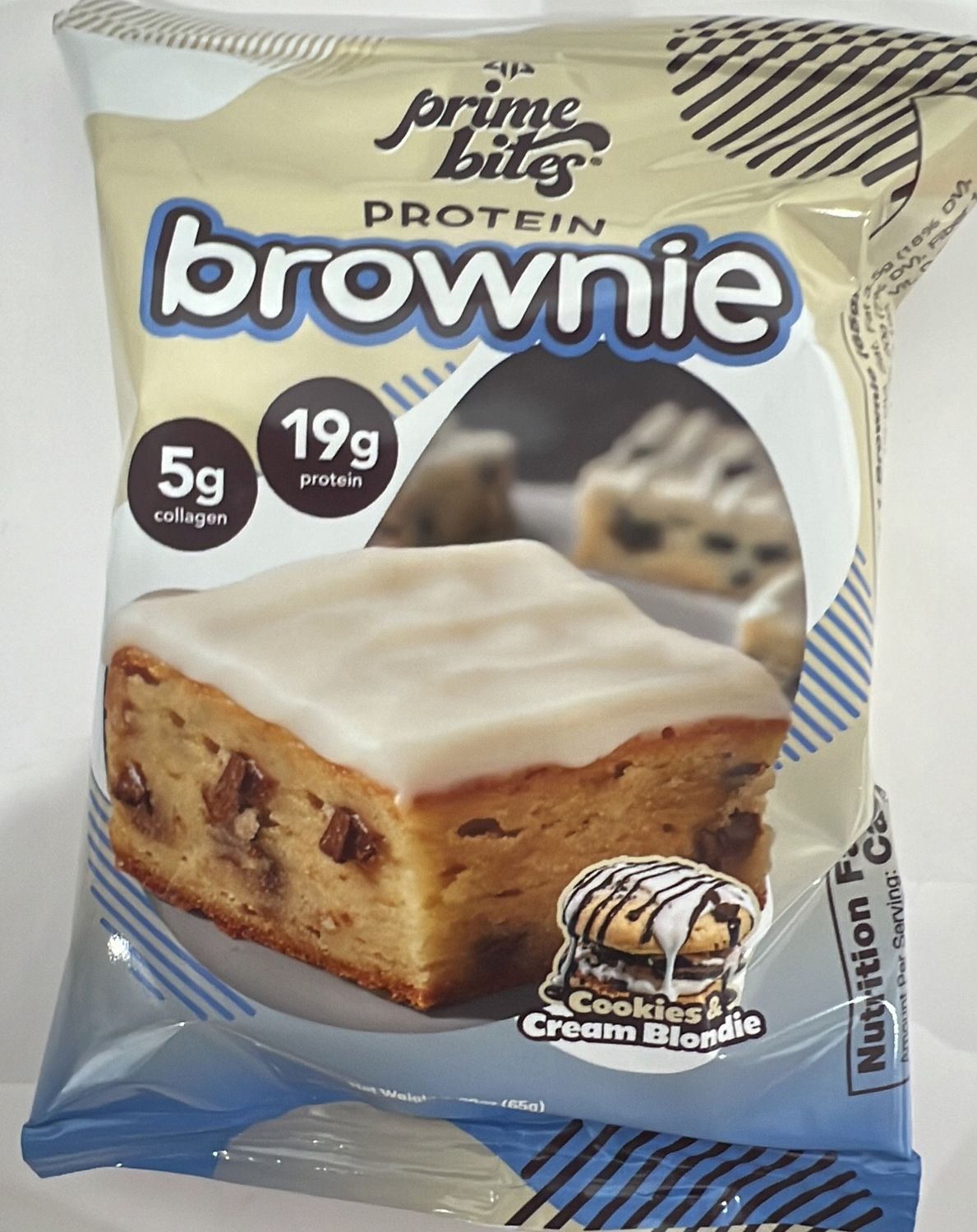 Prime bites cookies and cream blondie