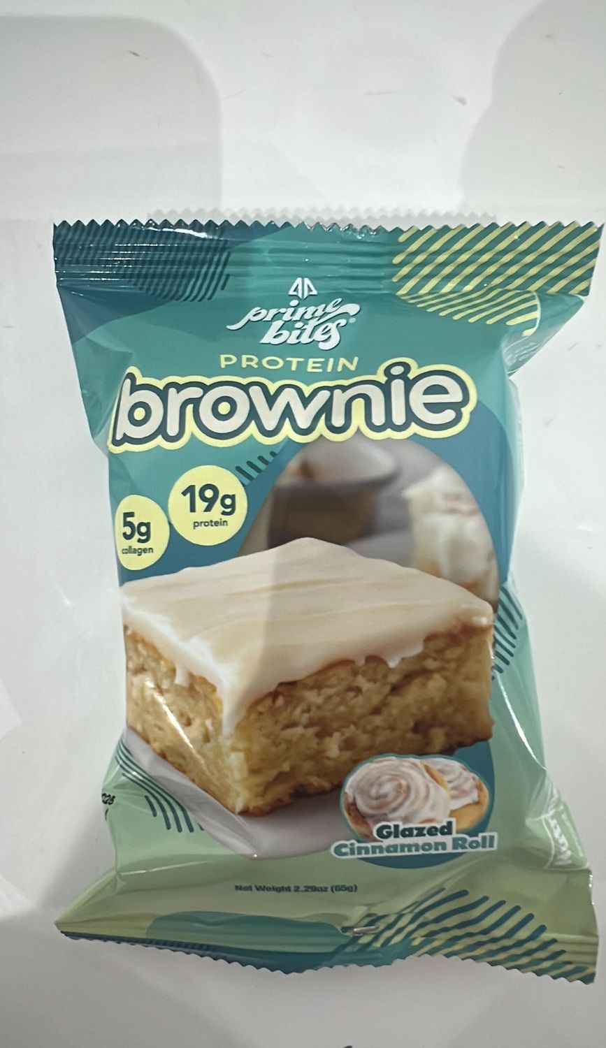 Prime bites glazed cinnamon roll single