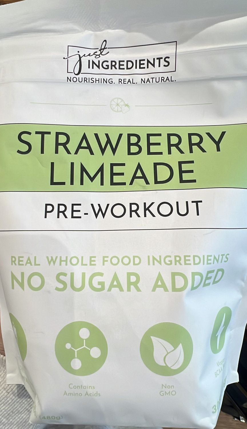 just ingredients strawberry limeade pre workout