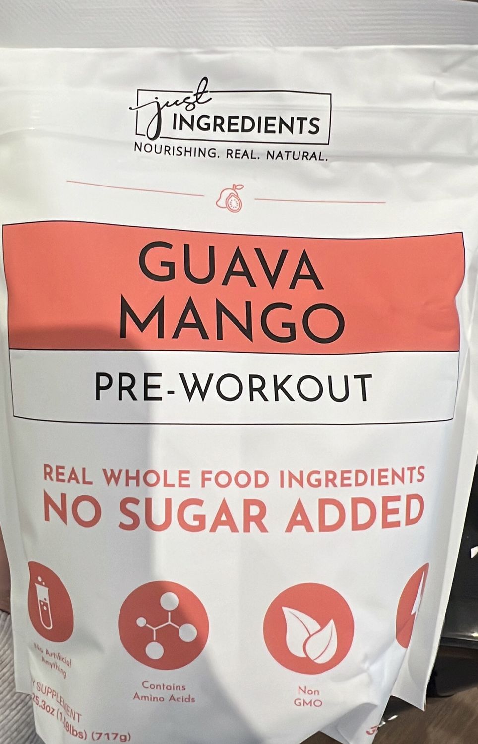 just ingredients guava mango pre workout 