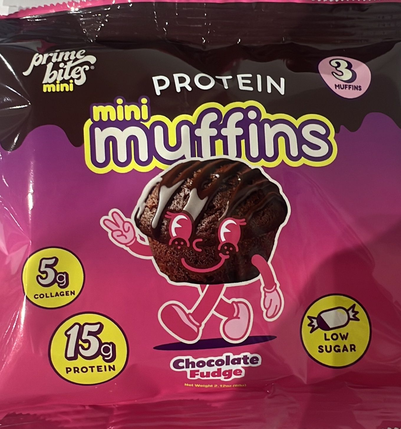 prime bite mini muffin chocolate fudge