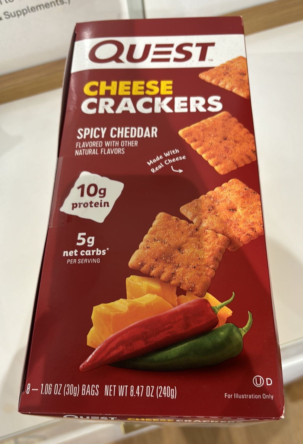 quest Spicy Cheddar Cheese Crackers 