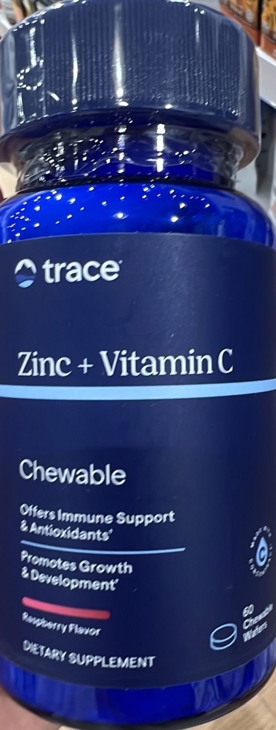 trace minerals zinc + c chewable raspberry