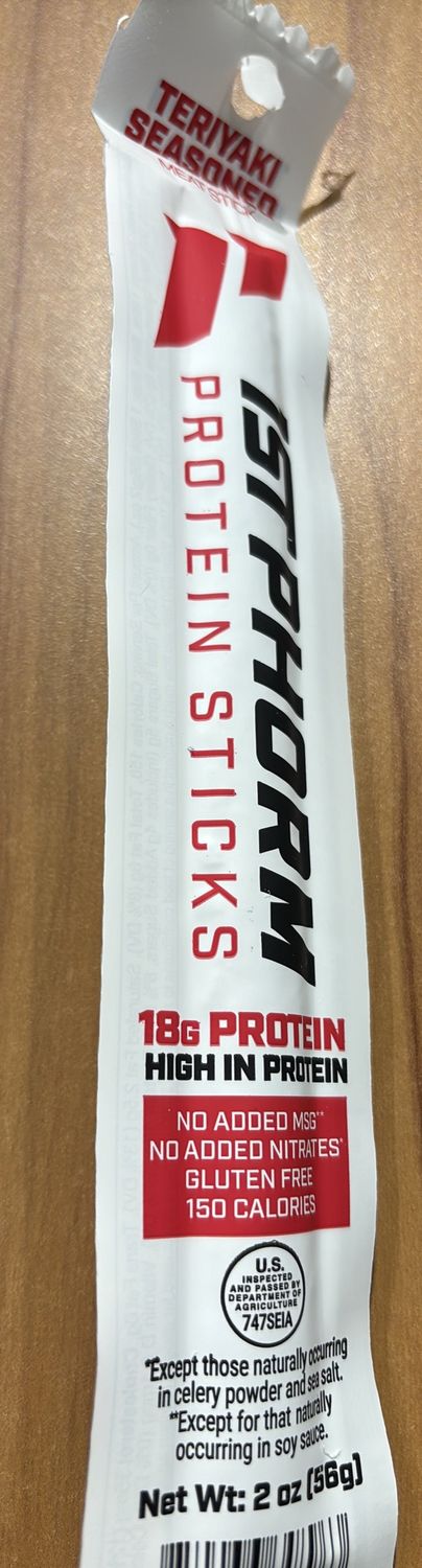 1st Phorm Meat Stick Teriyaki Seasoned Single