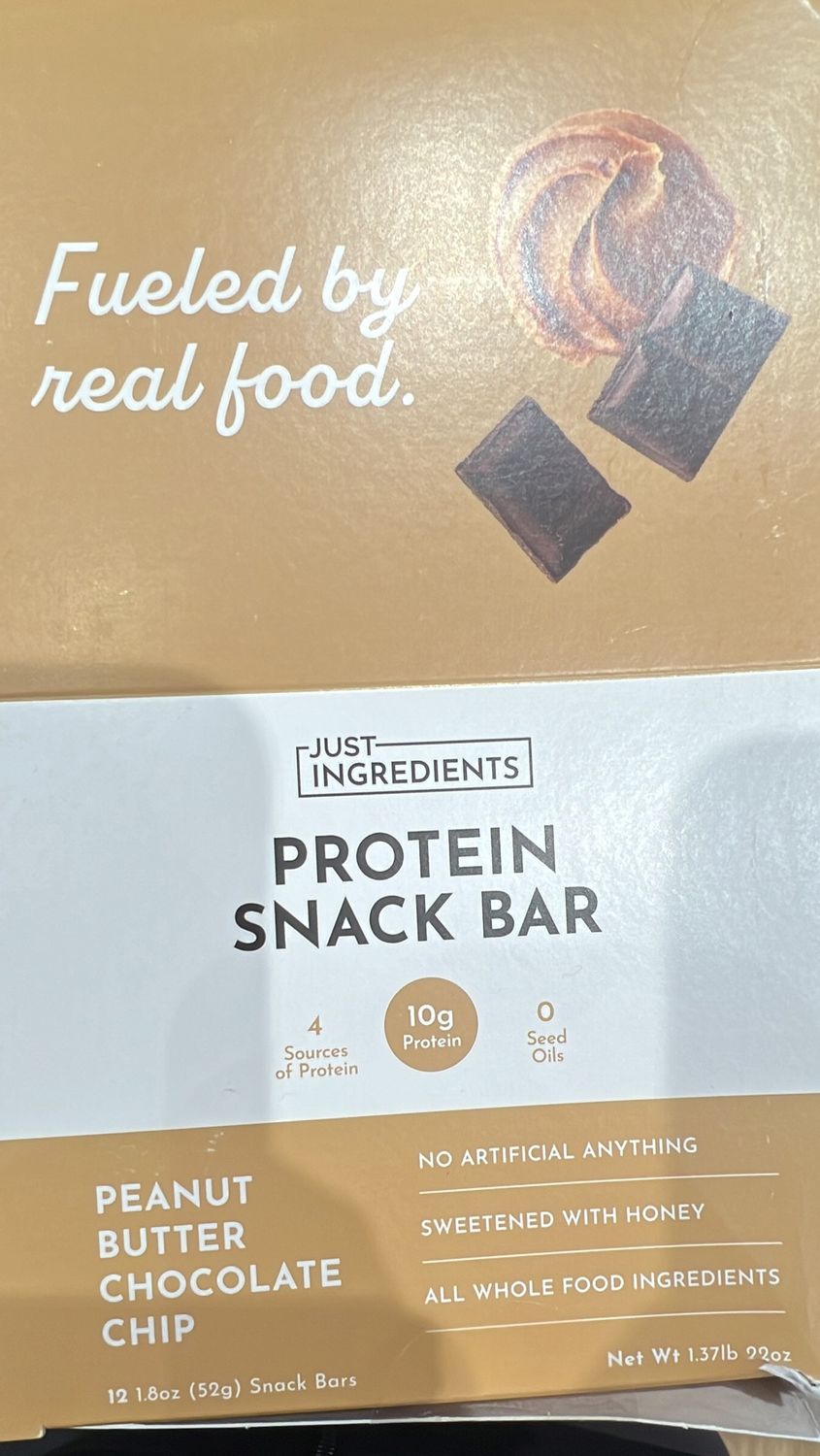 Just ingredients PV chocolate chip bar case