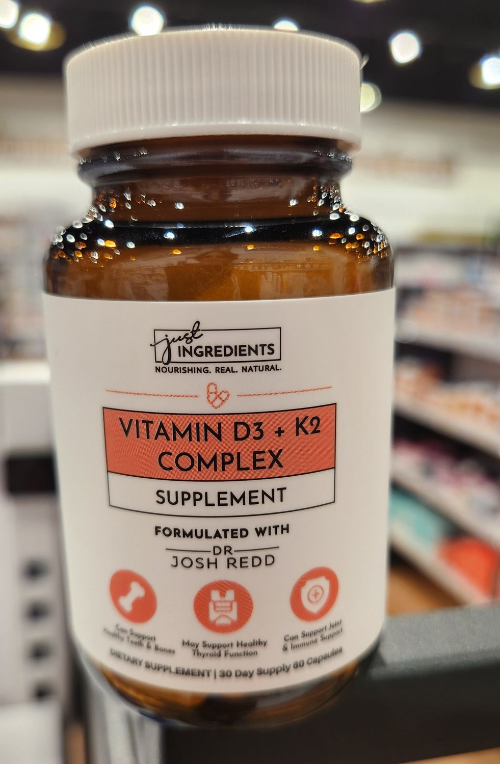 Just Ingredients Vitamin D3 + K2 Complex