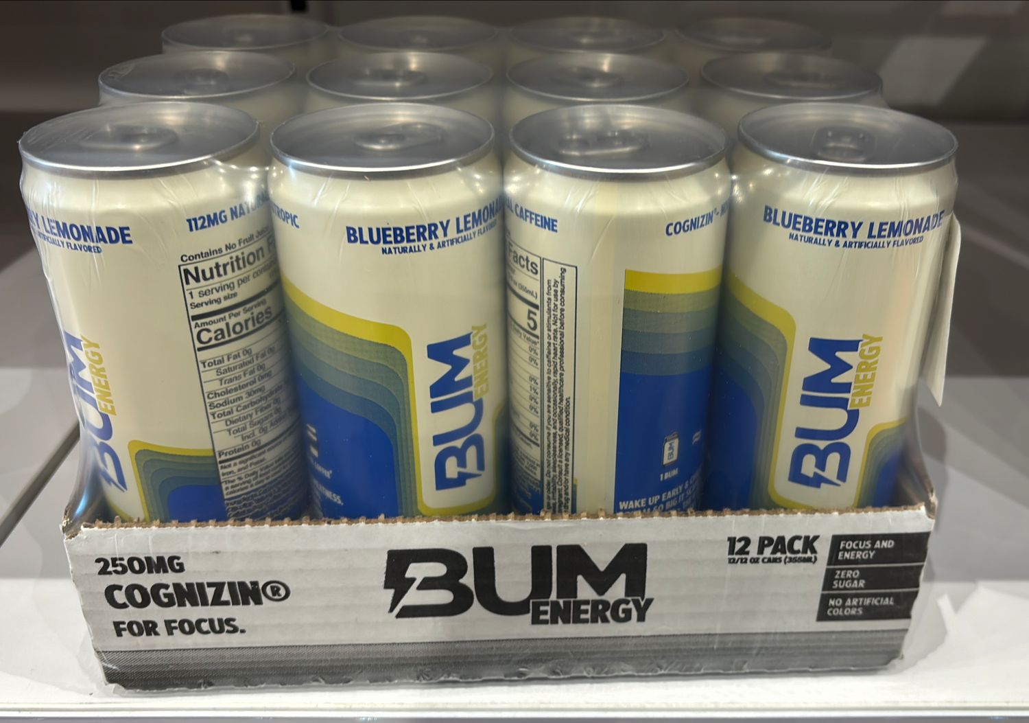 Bum energy blueberry lemonade case