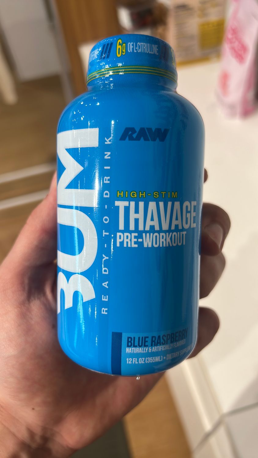 BUM thavage pre workout RTD Blue Raspberry