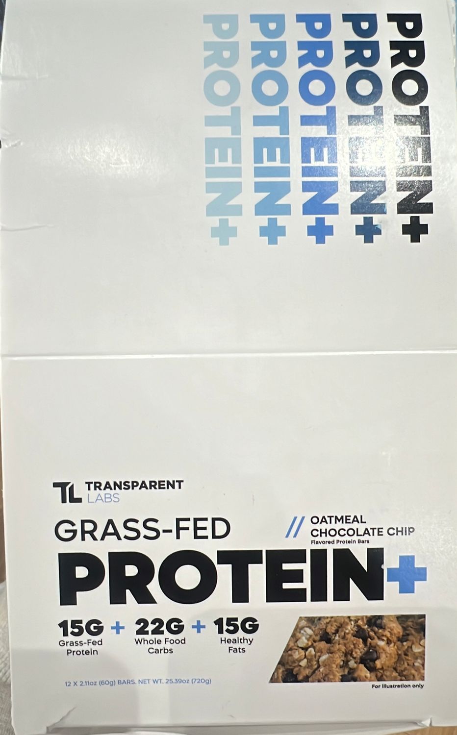 Transparent Labs Oatmeal Chocolate Chip bar case