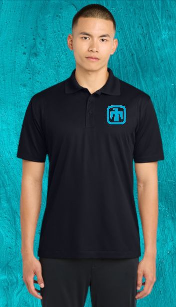 Polo - Mens Micropique Sport-Wick, Color: Black, Size: Large