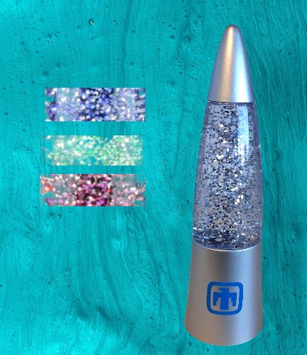 LED Glitter Rocket Lamp