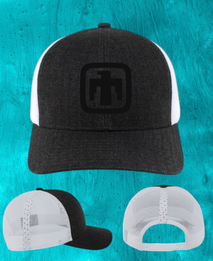 Charcoal Herringbone Trucker Cap