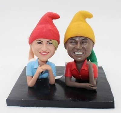 Couple Figurine 2 People On 1 Base
