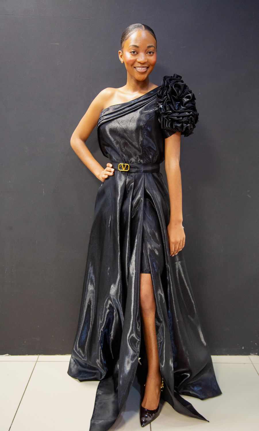 C-LINE POLYESTER WOMEN’S BLACK LUXURY DRESS – AUCKLEY M BOUTIQUE