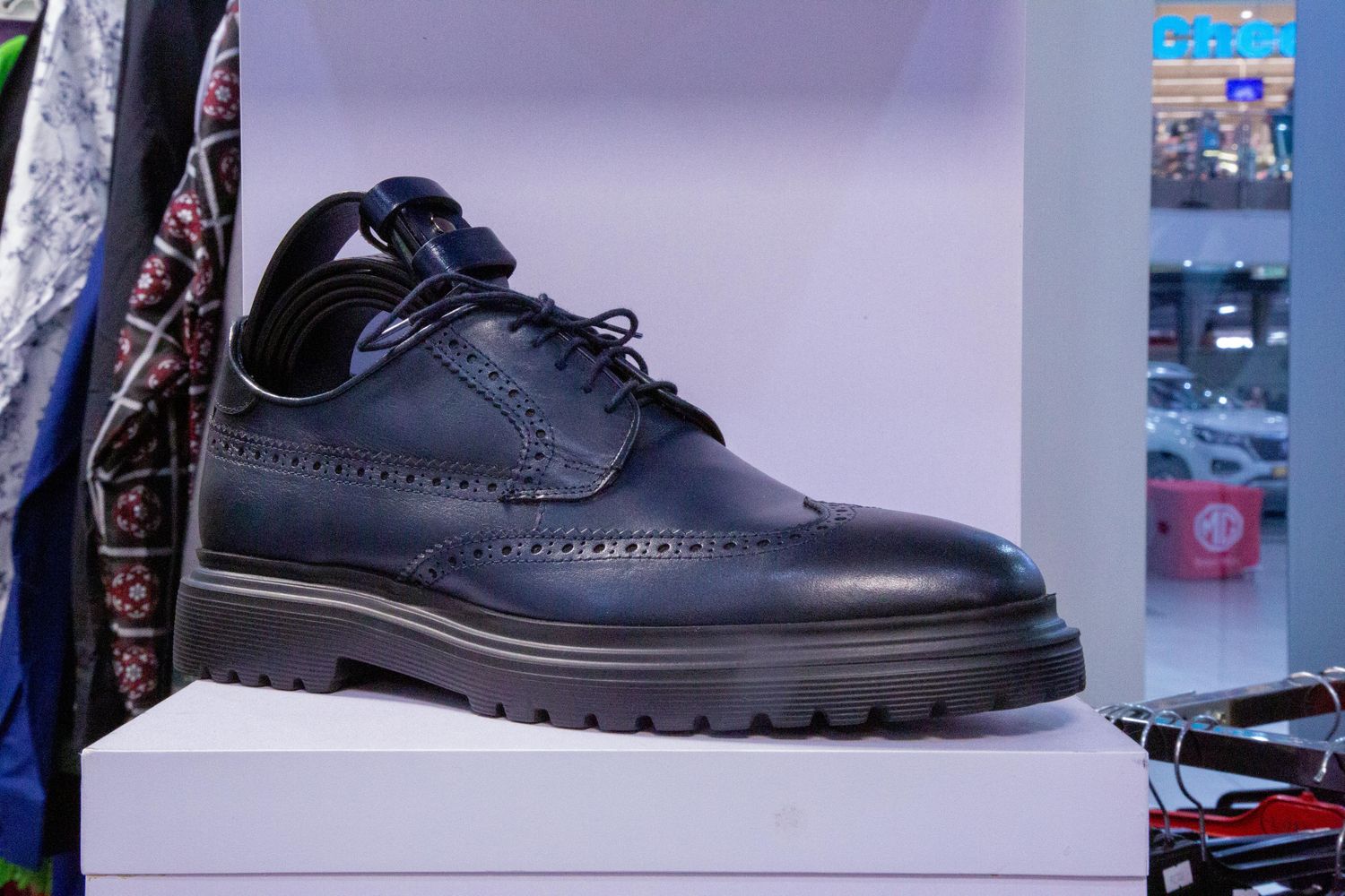 NAVY BLUE CHUCKY LOAFERS WITH BELT