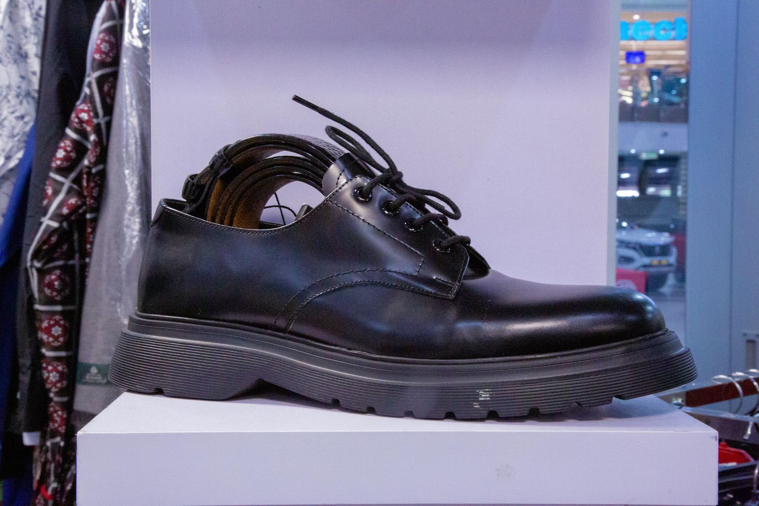 Black Chunky Loafers with Belt – Auckley M Boutique