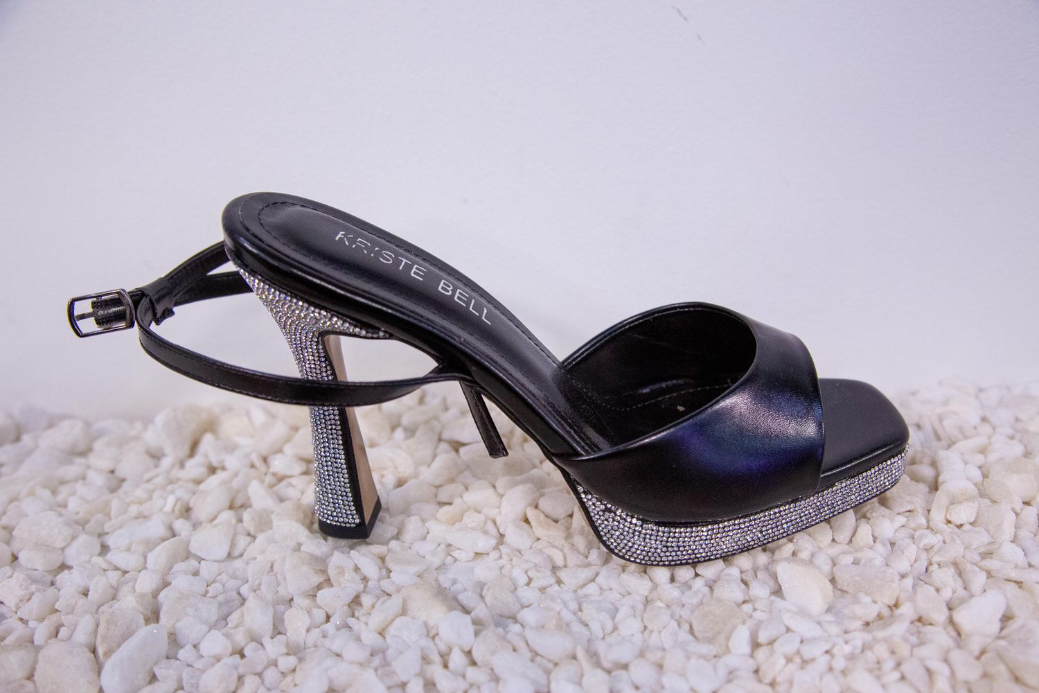 WOMEN&#39;S BLACK HIGH HEEL SANDALS