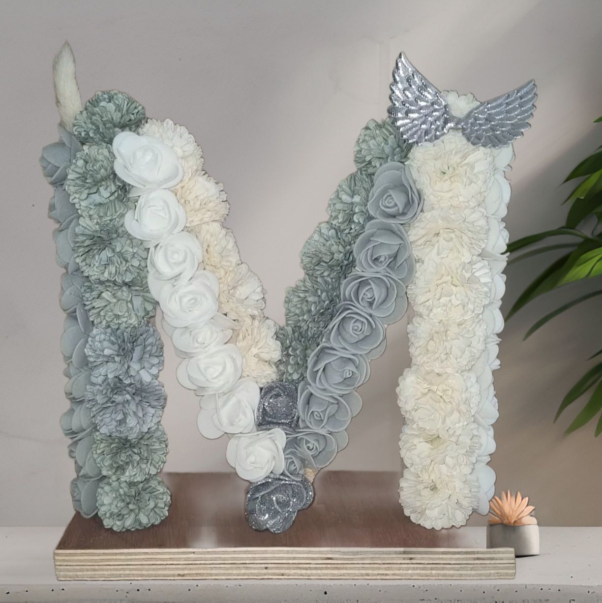 Lettres florales bois