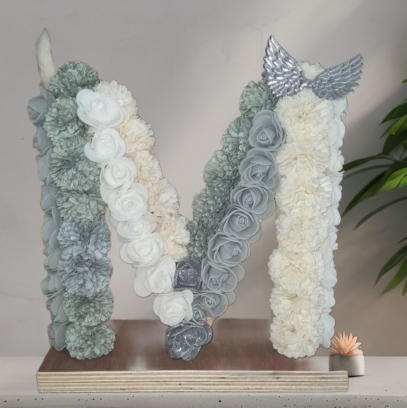 Lettres florales bois