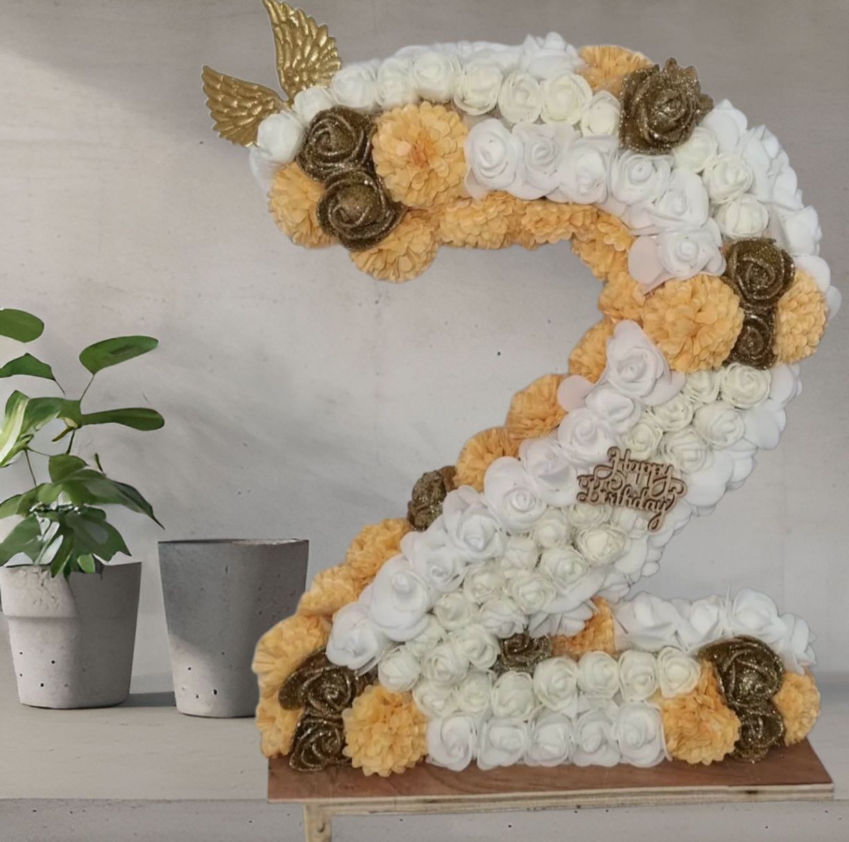 Petit chiffre fleurs