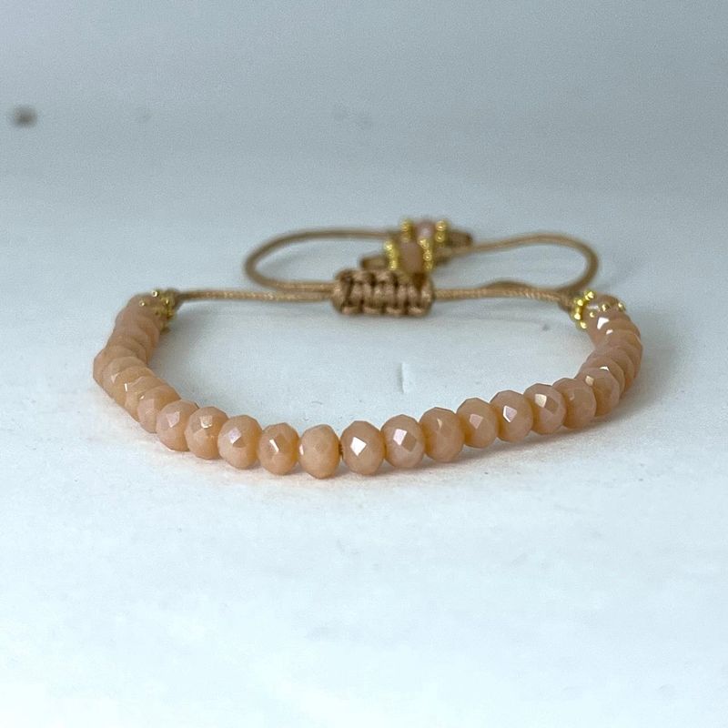 Friendship Bracelet  Delicate Blush Crystal