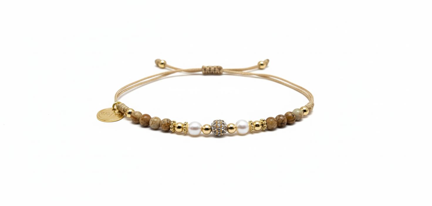 M&amp;D Jasper Natural Stone Bracelet